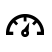 Small black and white speedometer icon 