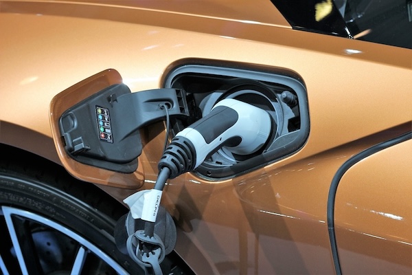 EV car battery being charged.